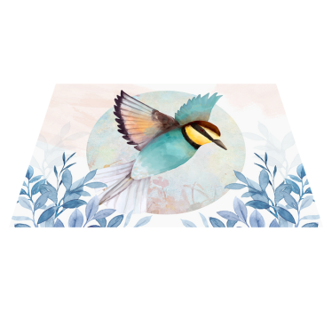 Originele placemat met levendige vogelkunst - TenStickers