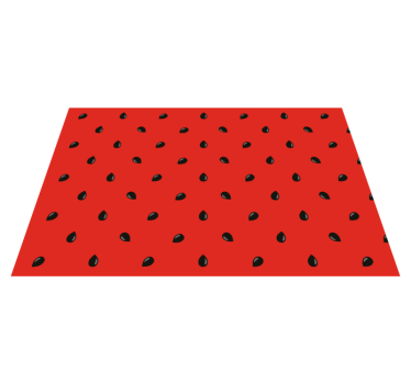Originele placemat watermeloenzaad patroon - TenStickers