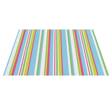Placemat kleurrijke gestreepte oppervlak - TenStickers