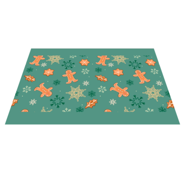 Kerstmis placemat met peperkoekkoekjespatronen - TenStickers