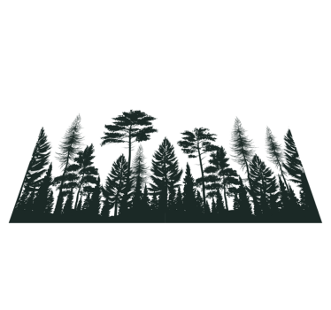Placemat silhouetten bospatroon - TenStickers