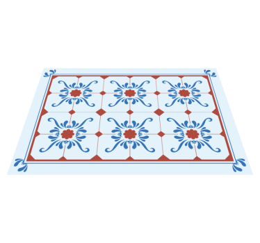 Placemat vintage bloemenpatroon - TenStickers
