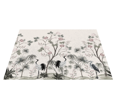 Kinder placemat kraanvogels tussen bloesems - TenStickers