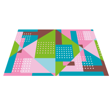 Moderne placemat met levendig geometrisch idee - TenStickers