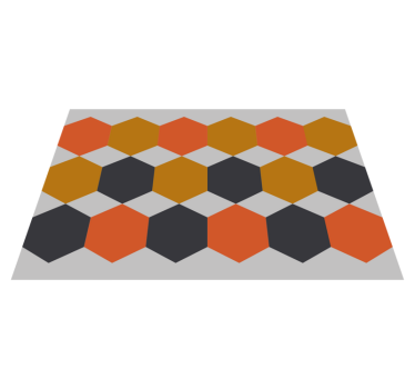 Moderne placemat met hexagonaal patroonlaag - TenStickers