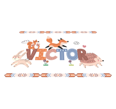 Kinder placemat dierenvrienden verzameling - TenStickers