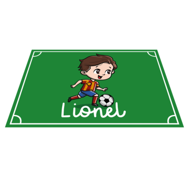 Kinder placemat Kindervoetballer met naam - TenStickers