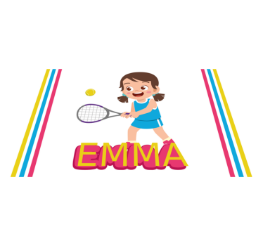 Kinder placemat blije tennisser - TenStickers
