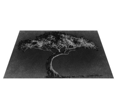Placemat artistieke boom silhouet - TenStickers