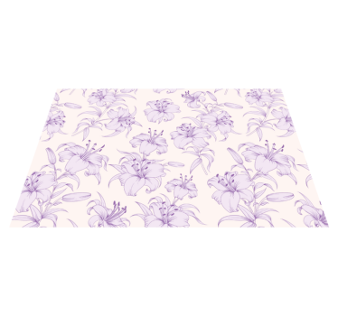 Placemat met lelie bloemenpatroon - TenStickers