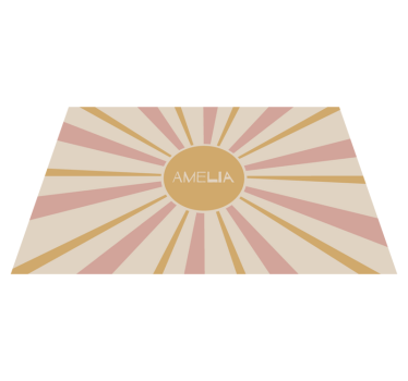 Placemat met naam zonnestraal centerpiece - TenStickers