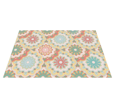 Placemat met kleurrijke bloemenpatronen - TenStickers