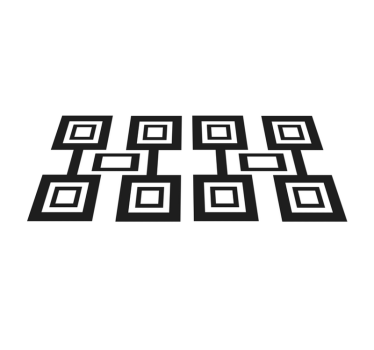 Modern vierkant motief moderne placemat - TenStickers