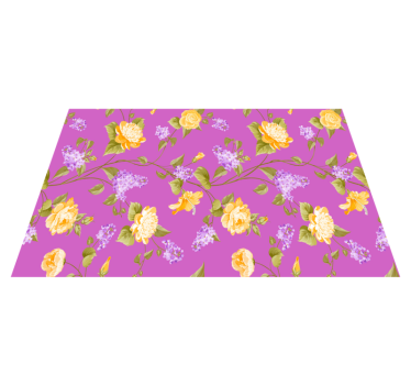 Originele placemat met bloemmotief in felle kleuren - TenStickers