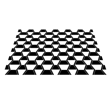Placemat gestileerd hexagonaal patroon - TenStickers