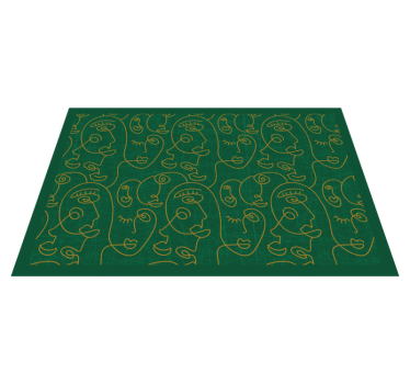 Originele placemat abstract gezichtspatroon - TenStickers
