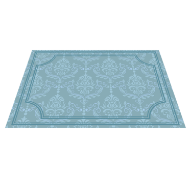 Blauwe bloemen barok elegante placemats - TenStickers