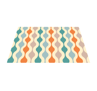 Golvend kleurenpatroon moderne placemat - TenStickers