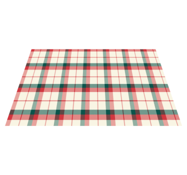 Tartan kerst placemat - TenStickers