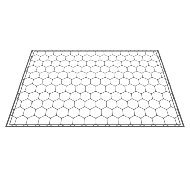 Witte zeshoekige tegel placemat - TenStickers