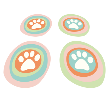 Hondenpootjes kom Originele placemats - TenStickers