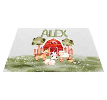Waterverf boerderij placemat voor huis - TenStickers