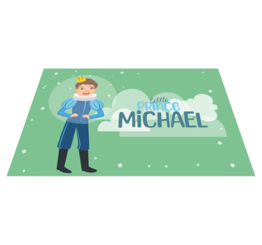 De kleine prins met naam Placemat - TenStickers