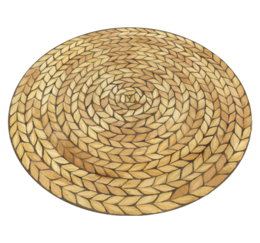 Rond riet structuur placemat - TenStickers