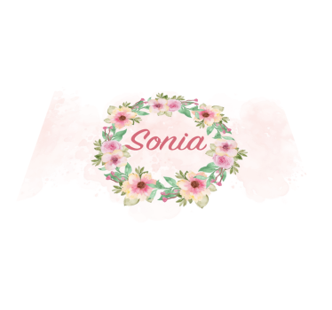 Aquarelbloemen met naam Placemat  - TenStickers