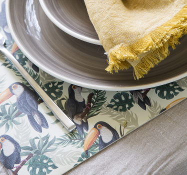 Originele placemat tropisch toekan patroon - TenStickers