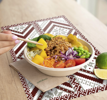 Placemat geometrisch textuurpatroon - TenStickers