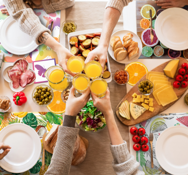 Originele placemat citrusvruchtenarrangement - TenStickers