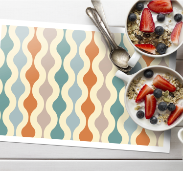 Golvend kleurenpatroon moderne placemat - TenStickers