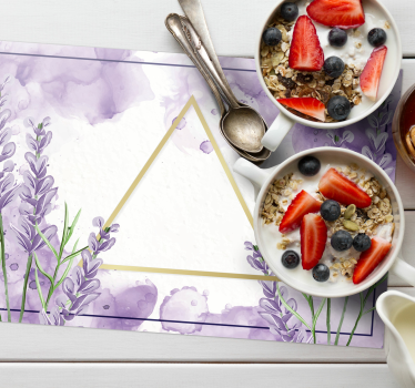 Lavendel placemat driehoek - TenStickers