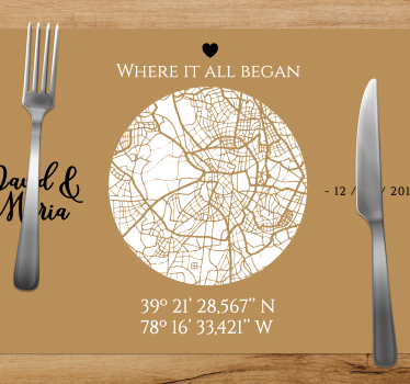 Gepersonaliseerde placemat waar het allemaal begon - TenStickers