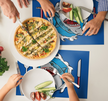 Originele placemats Grote haai 3d - TenStickers