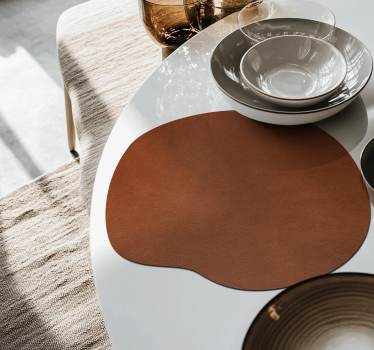 Bruine lederen textuur placemat - TenStickers
