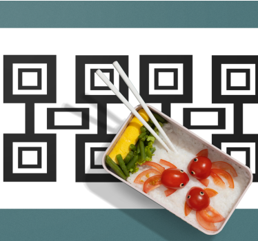 Modern vierkant motief moderne placemat - TenStickers