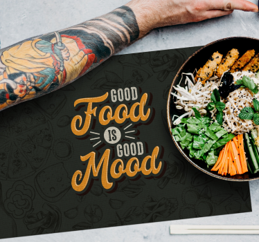 De zinnen van voedsel citeren vinyl placemats - TenStickers