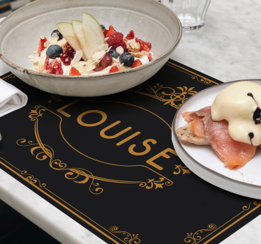 Decoratieve naam placemats - TenStickers