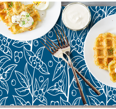 Delicaat bloemenpatroon placemat - TenStickers