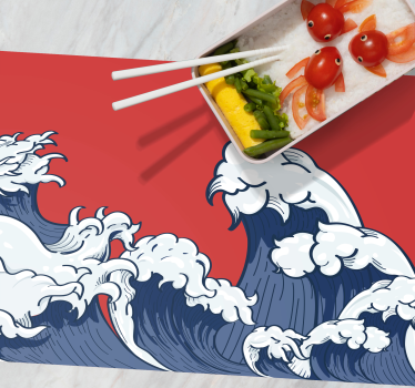 Rode kanagawa golf originele placemat - TenStickers