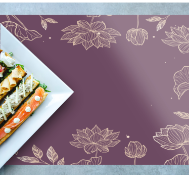 Elegante placemats met bloemenlotuspatroon - TenStickers