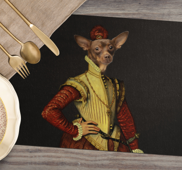 Placemat aristocratische hond eigen foto - TenStickers