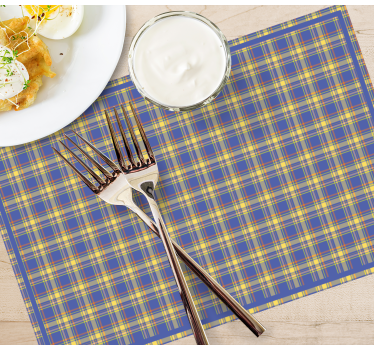 Geruit patroon oppervlak placemat - TenStickers
