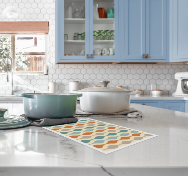Golvend kleurenpatroon moderne placemat - TenStickers