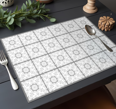 Grijstinten originele placemat - TenStickers