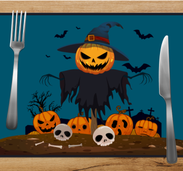 Halloween placemat heksenpompom horror - TenStickers