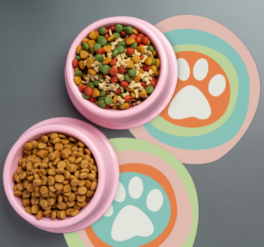 Hondenpootjes kom Originele placemats - TenStickers