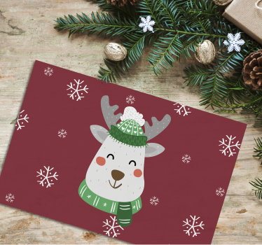 Kerst herten placemat voor kinderen kerst - TenStickers